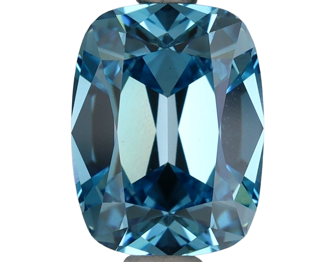 2.27ct Fancy Blue VVS2 Antique Cut IGI Certified Cushion Cut Lab Diamond