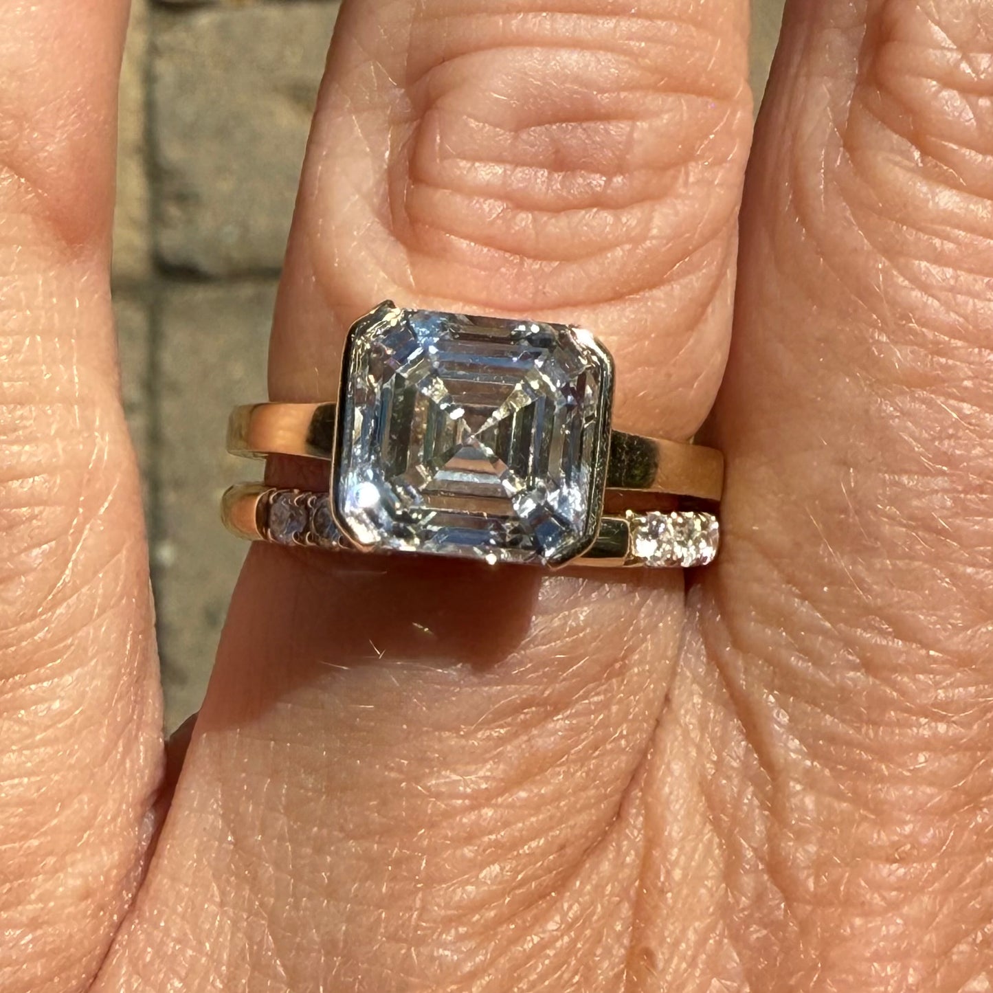 The Half Step Asscher Ring