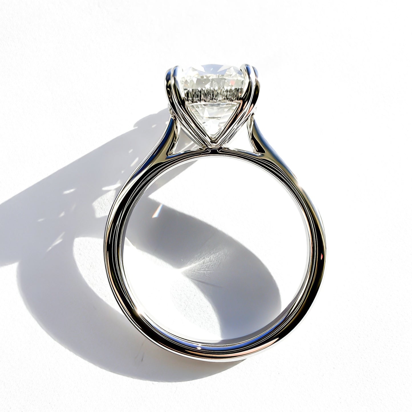 Old Mine Cut Cushion Solitaire in Platinum