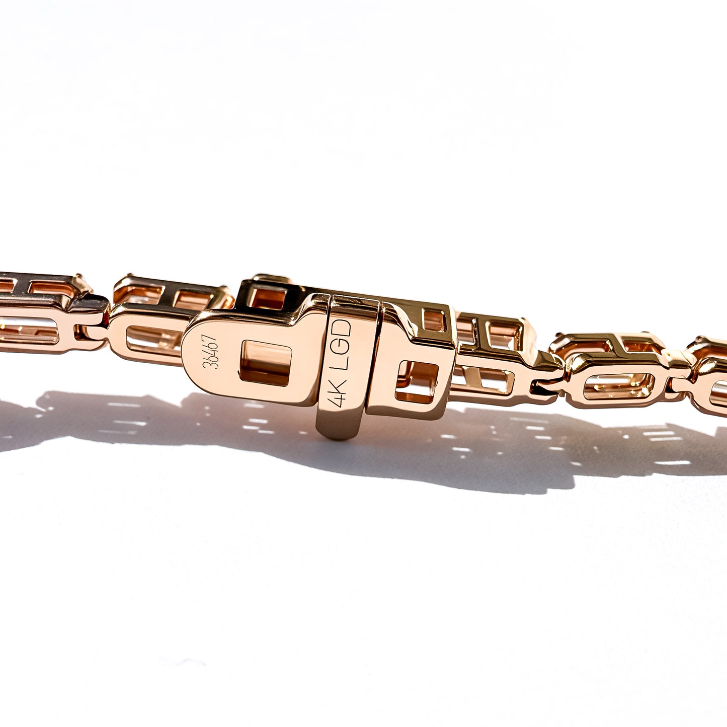 Baguette Tennis Bracelet in 14K Rose Gold