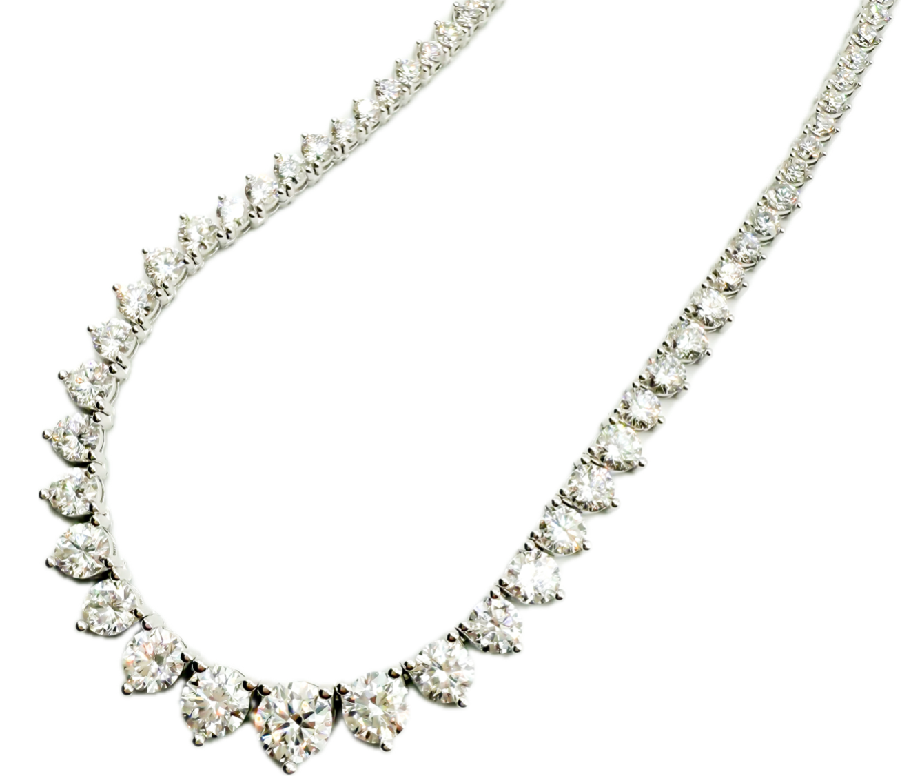 The Fancy Pants Graduated Tennis Necklace - 15.8 carats