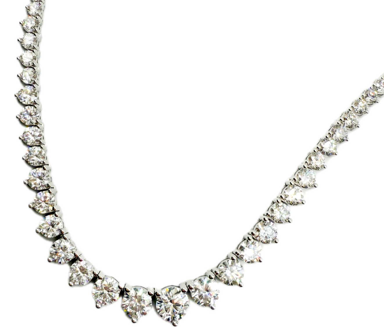 The Fancy Pants Graduated Tennis Necklace - 15.8 carats