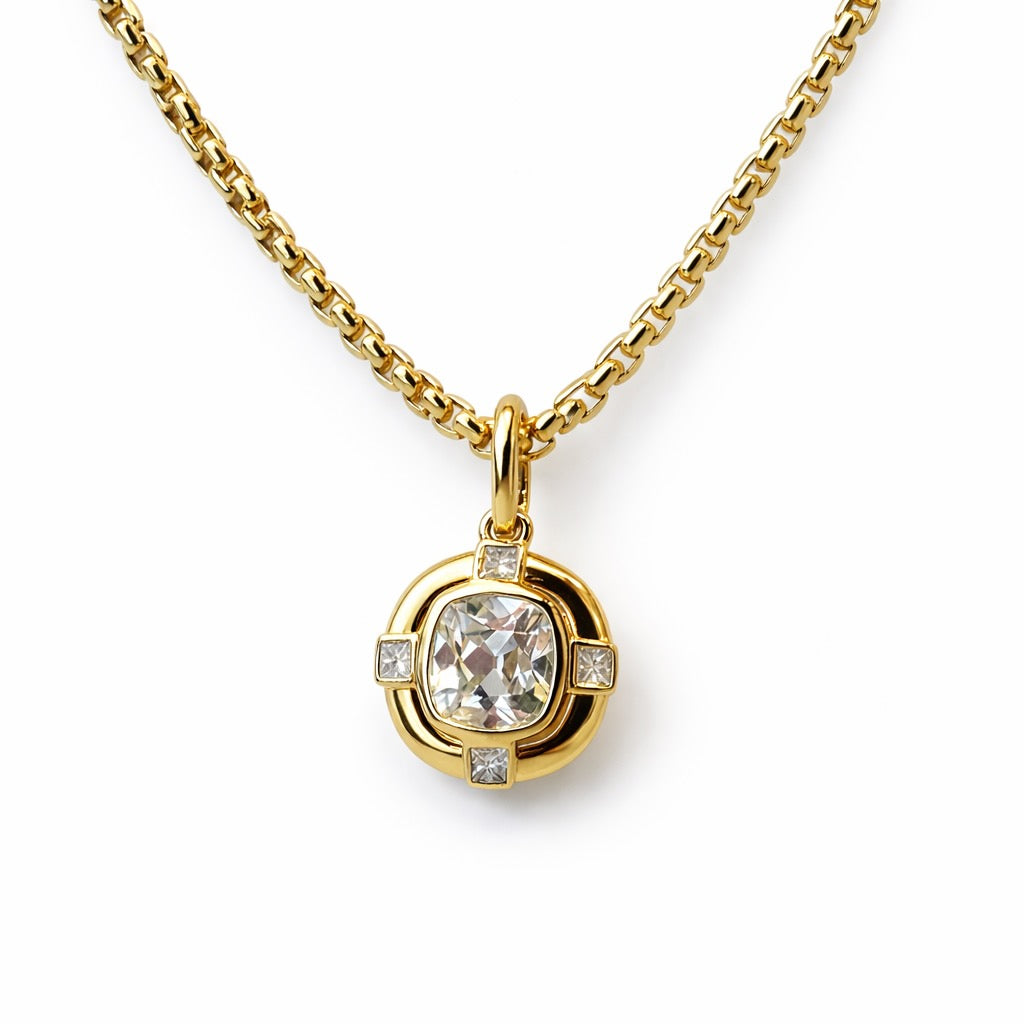 The 1.7ct Heirloom Pendant in 14K Yellow Gold