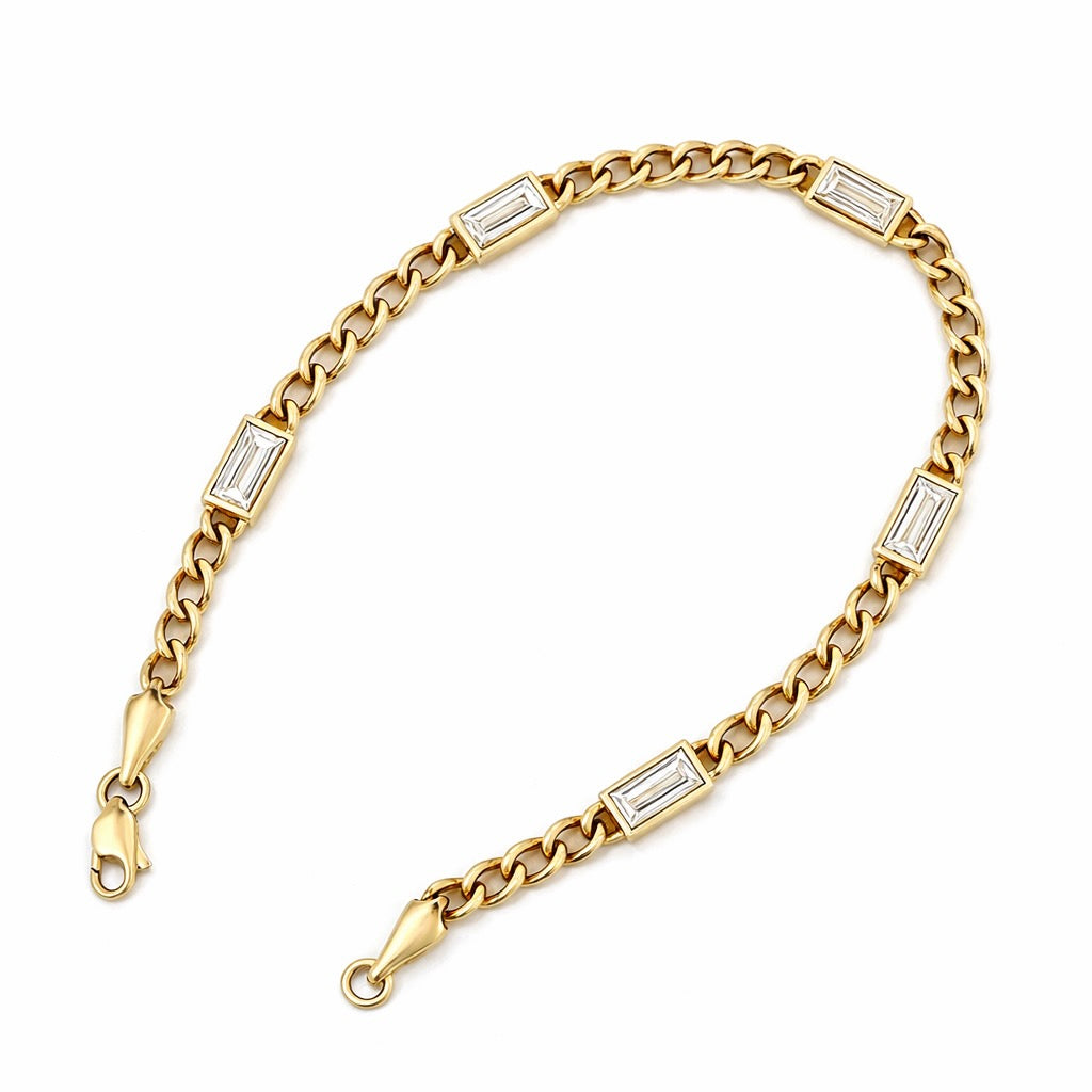 The Baguette Bezel Station Bracelet