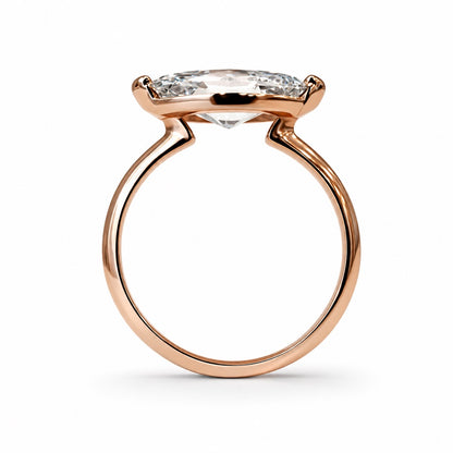 The Bi-Coastal Marquise Solitaire in 14K Rose Gold