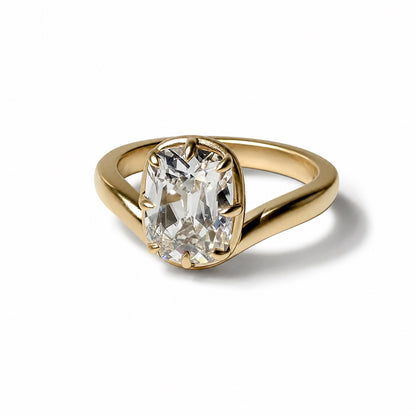 Heirloom Curved Pinky Ring in 14K Yellow Gold, Satin Finish
