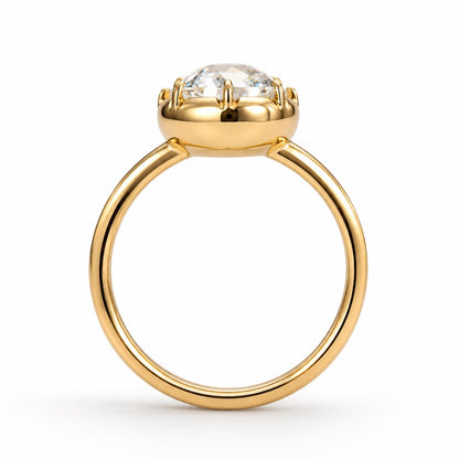 The 8 Ball 2ct Old European Cut Round Solitaire in 14K Yellow Gold