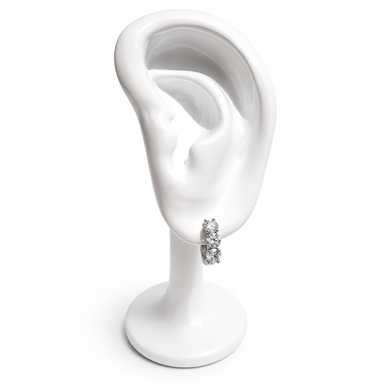 The Triple Threat Huggie Earrings, 2.2ctw