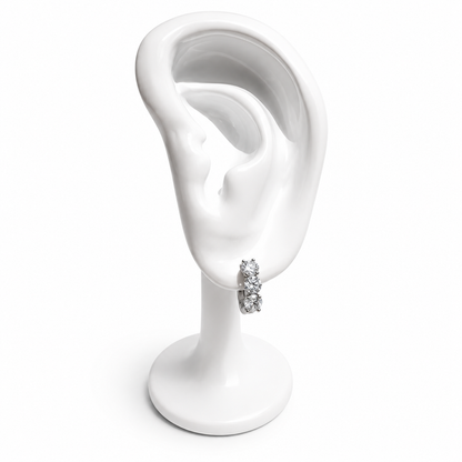 The Triple Threat Huggie Earrings, 2.2ctw
