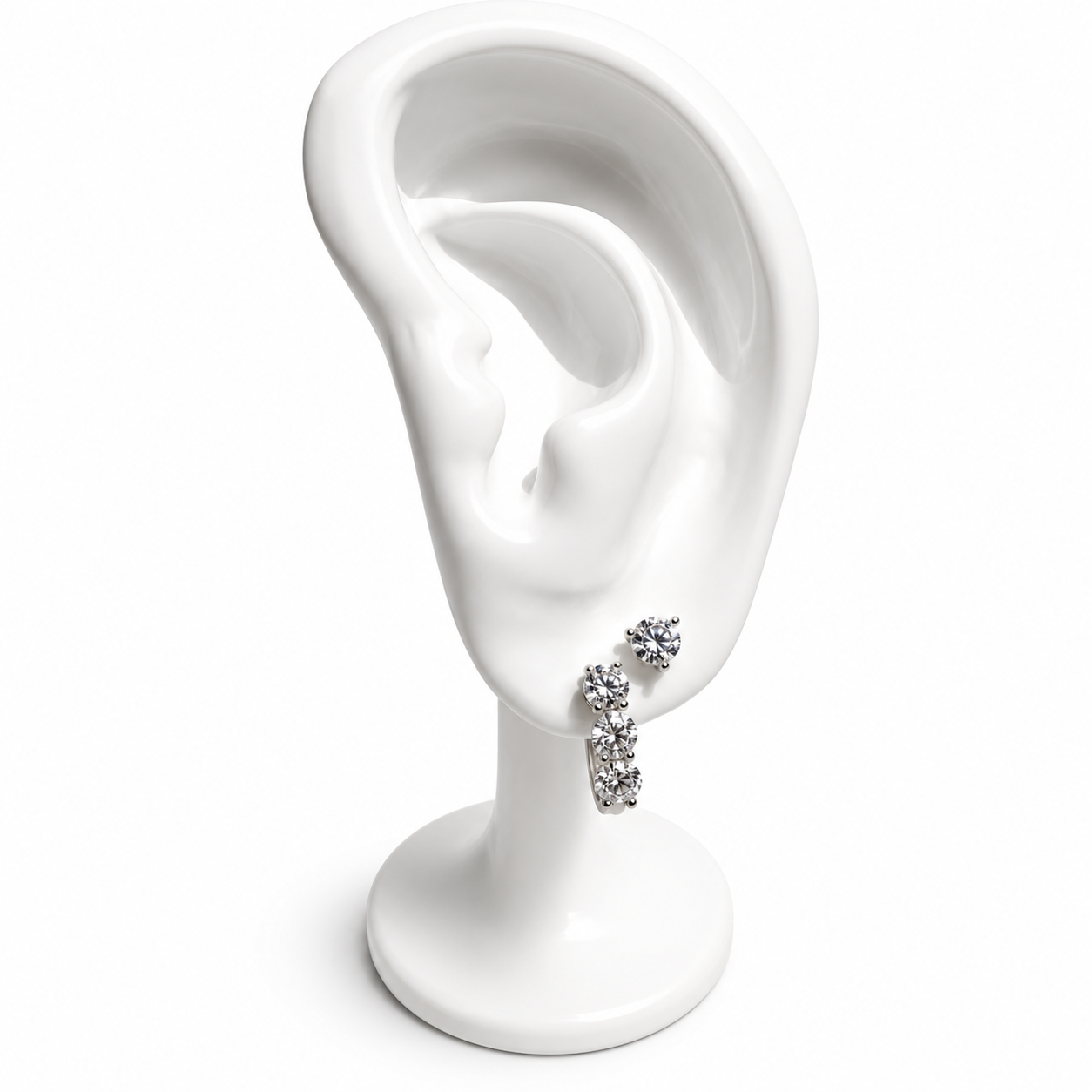 The Triple Threat Huggie Earrings, 2.2ctw