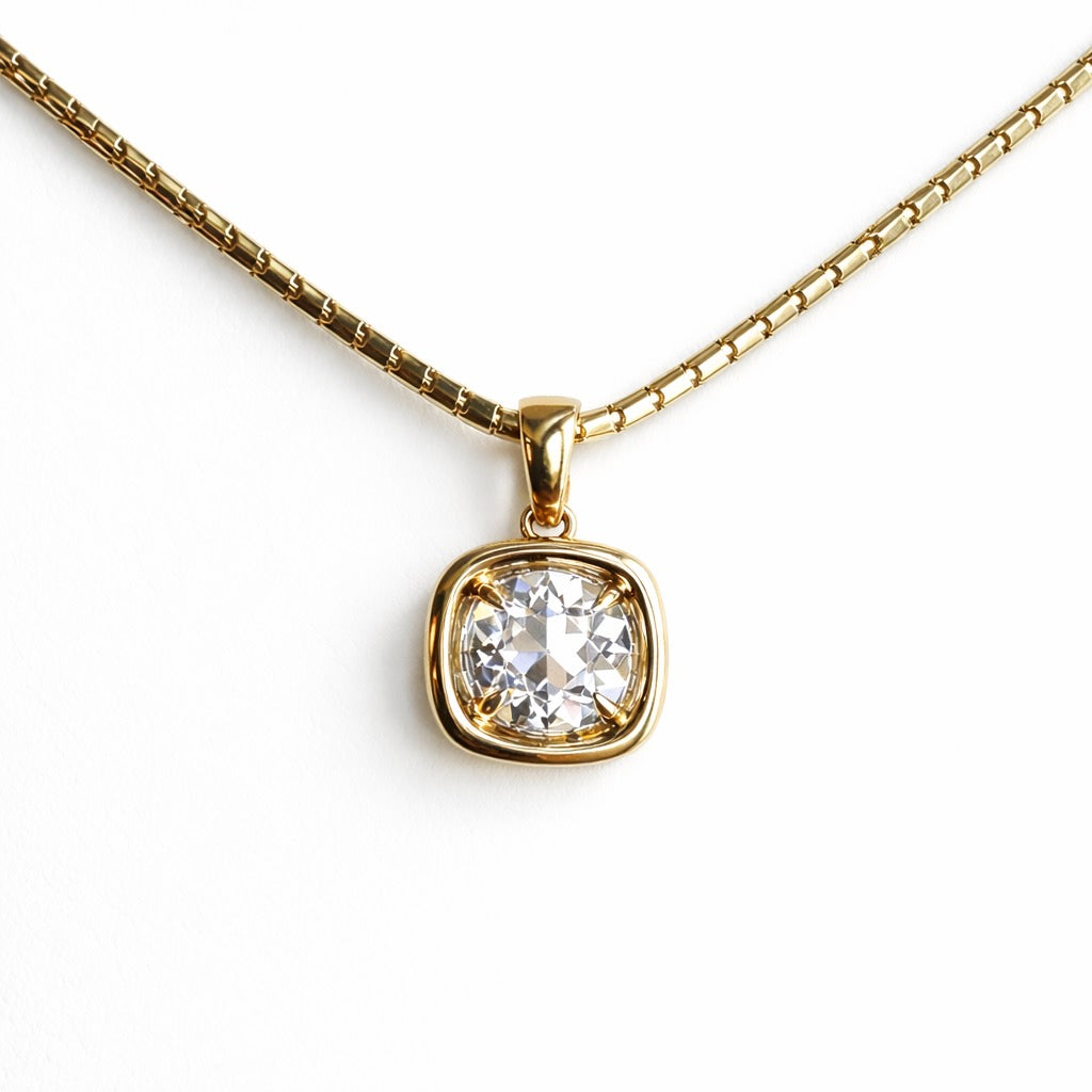The 2.07ct OEC Heirloom Pendant in 14K Yellow Gold