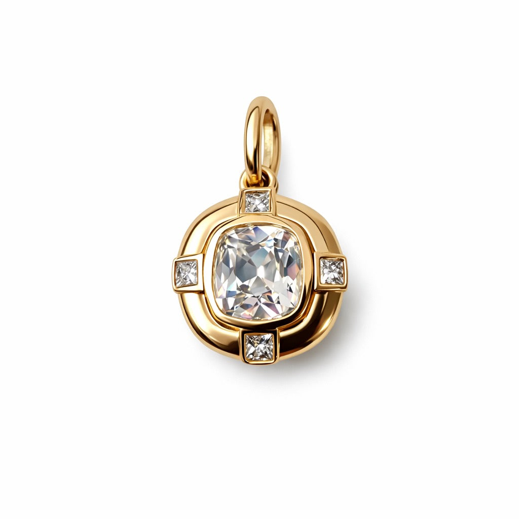 The 1.7ct Heirloom Pendant in 14K Yellow Gold