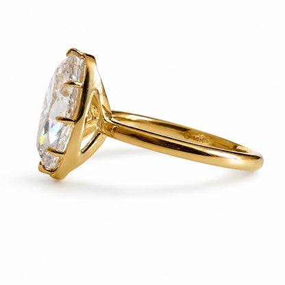 The 8 Ball Antique Cut Moval, 3.1ct in 14K Gold