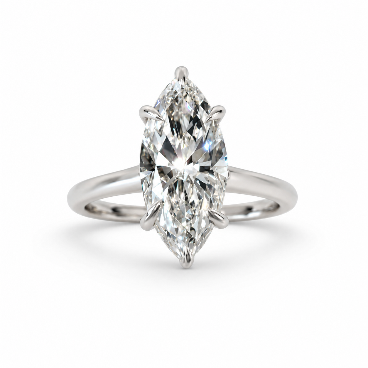 The Fifth Avenue Marquise Solitaire in 14K White Gold