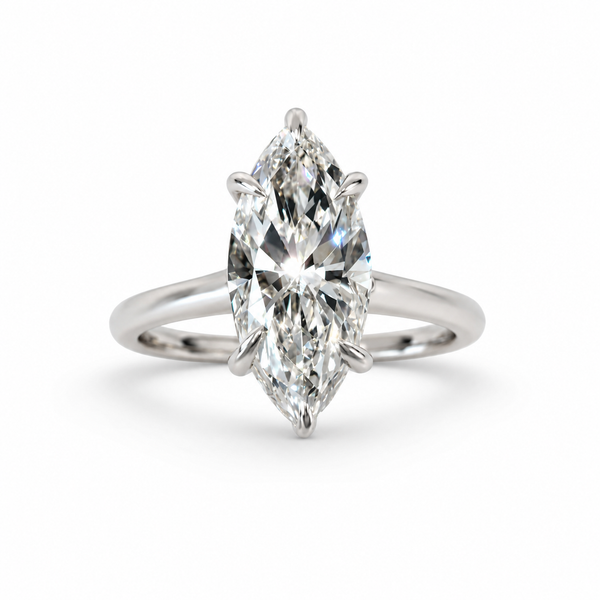 The Fifth Avenue Marquise Solitaire in 14K White Gold