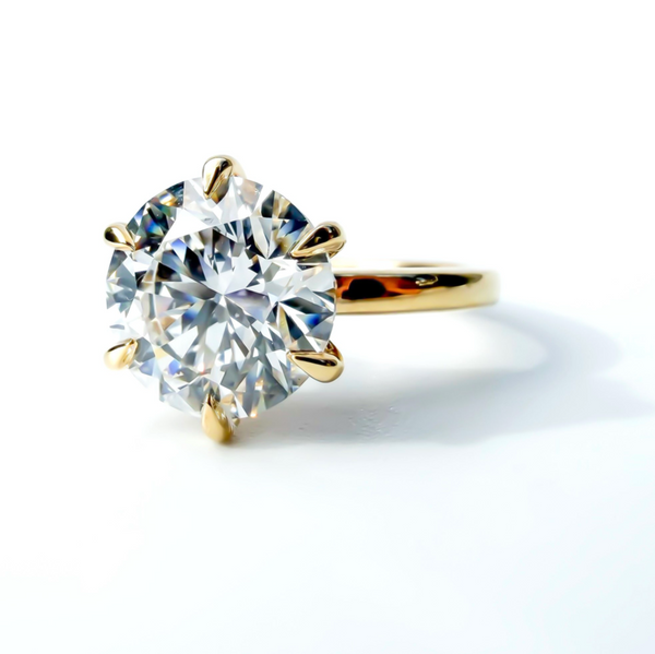 The Girly Girl 3.6ct Six Prong Solitaire in 14K Yellow Gold