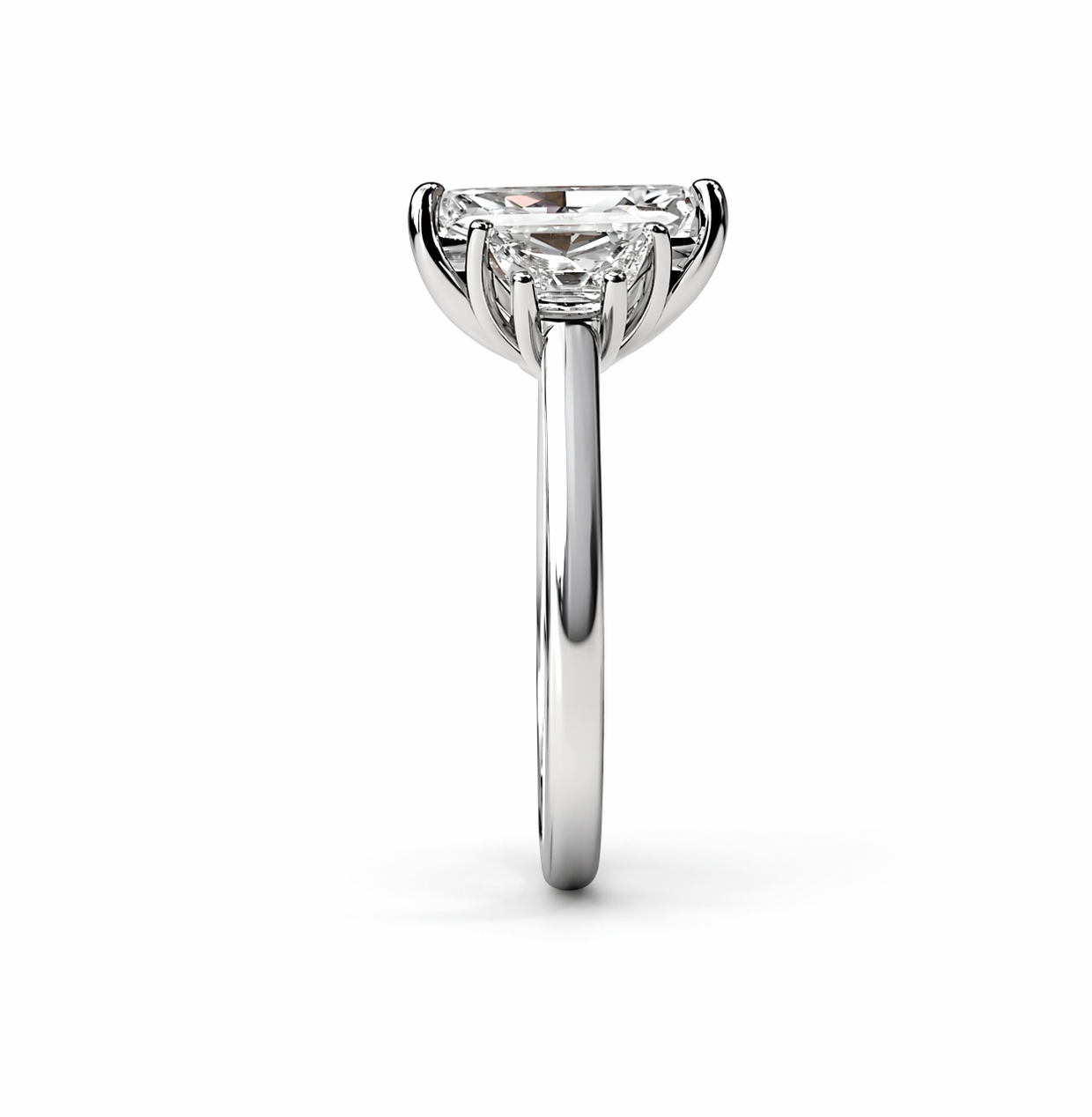 The Triple Threat 5.87ct Radiant Ring in Platinum