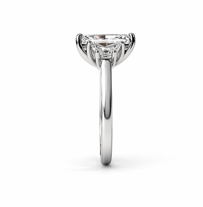 The Triple Threat 5.87ct Radiant Ring in Platinum