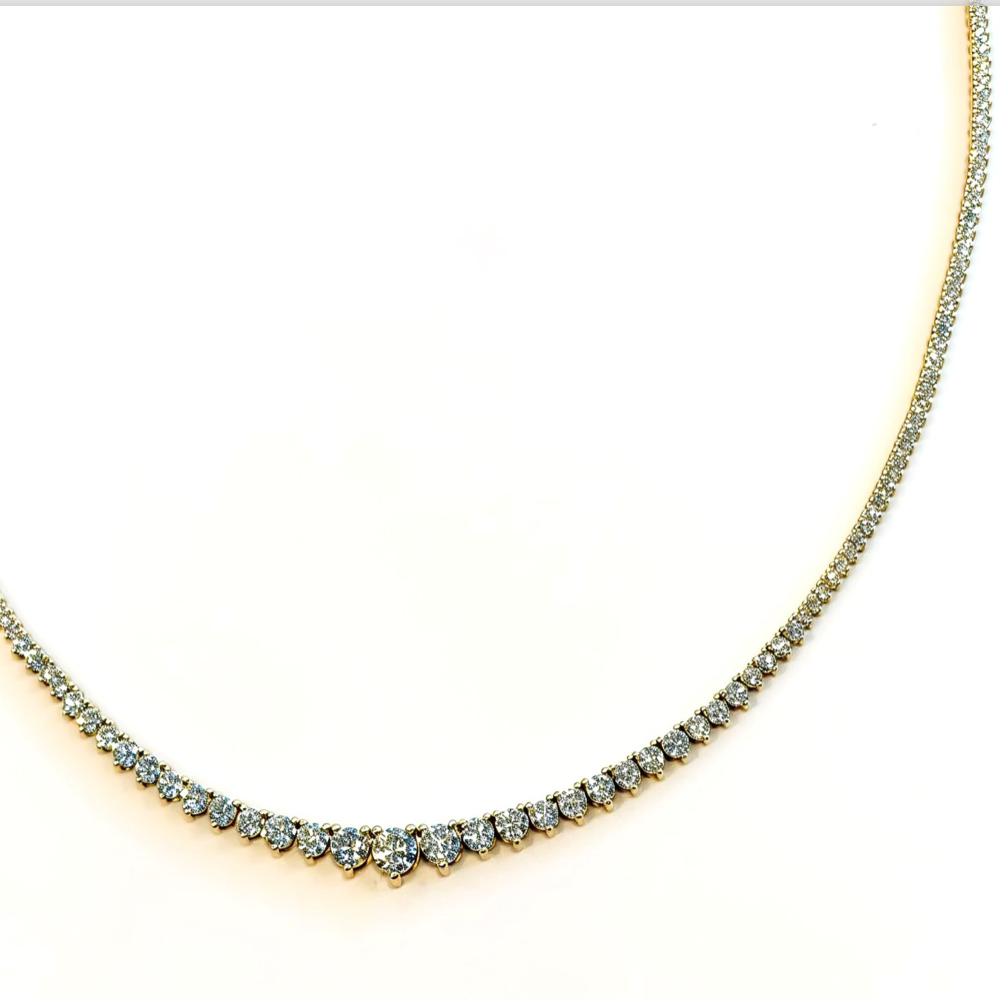 The Fancy Pants Graduated Tennis Necklace - 5.5 carats