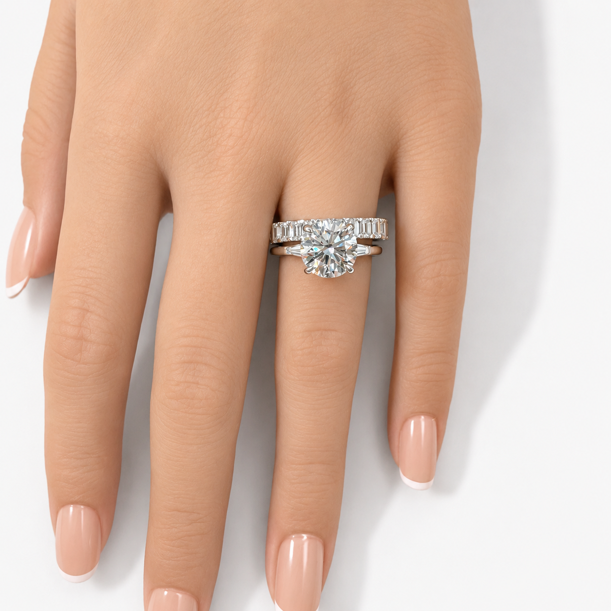 The Uptown 3.82ct Round Brilliant Ring in 14K White Gold