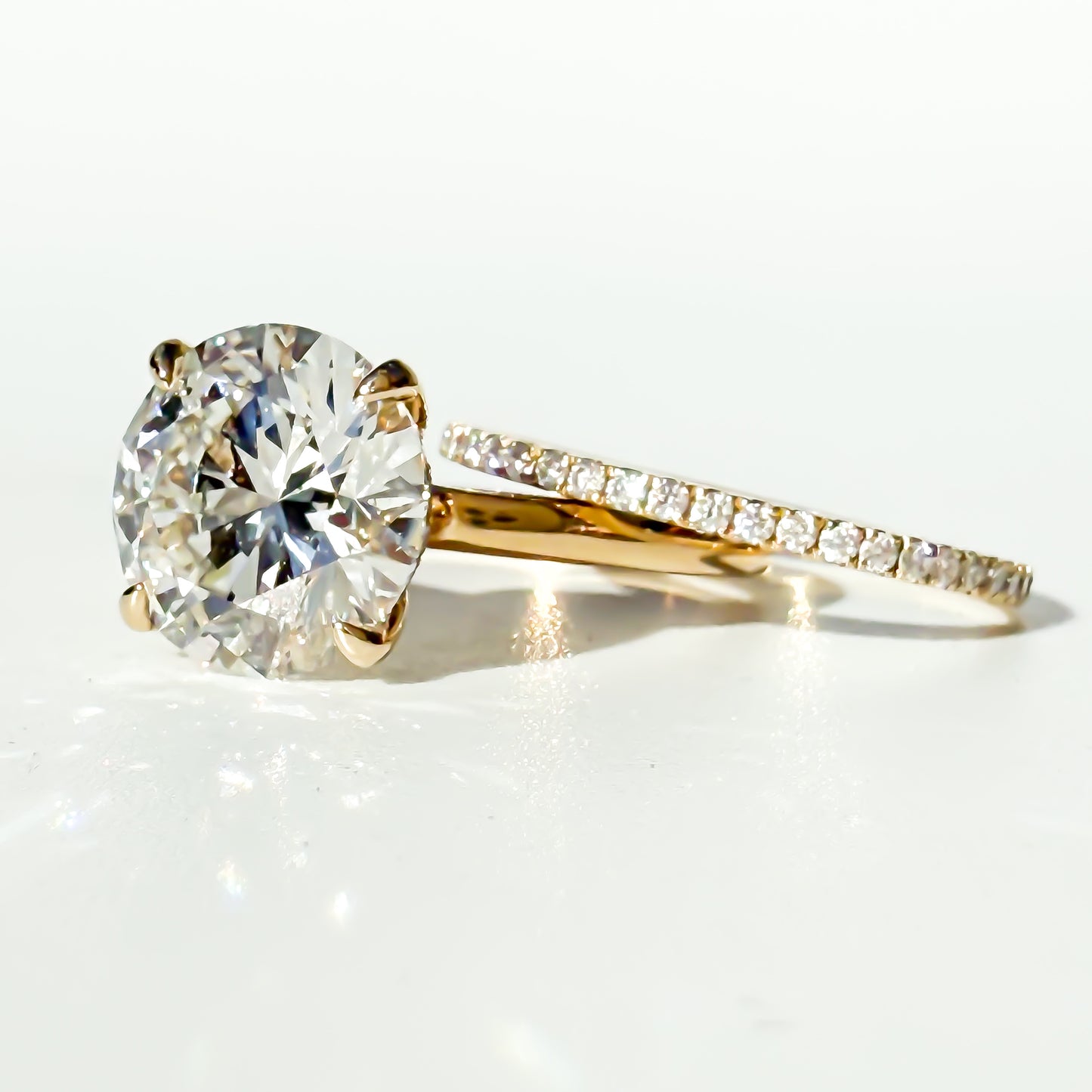 3.87ct E VVS2 Round Brilliant Solitaire
