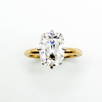 Custom Antique Cut Cushion Engagement Ring