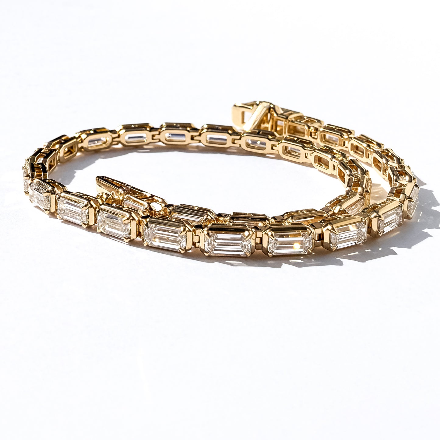 Baguette Tennis Bracelet in 14K Yellow Gold