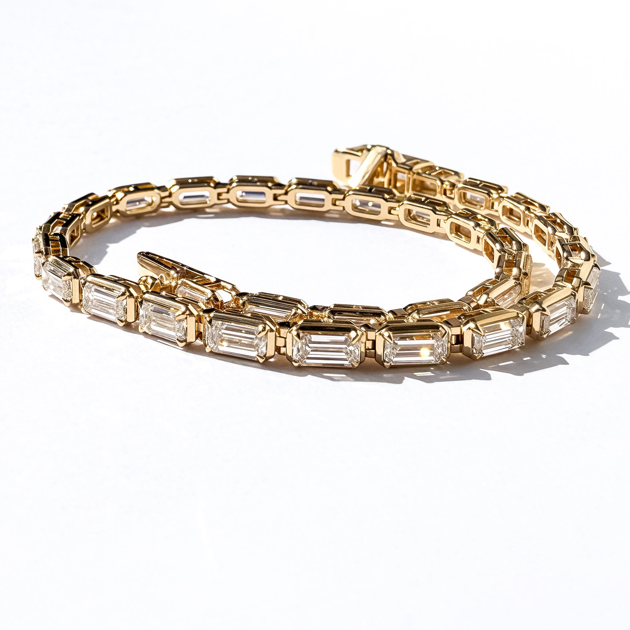 Baguette Tennis Bracelet in 14K Yellow Gold