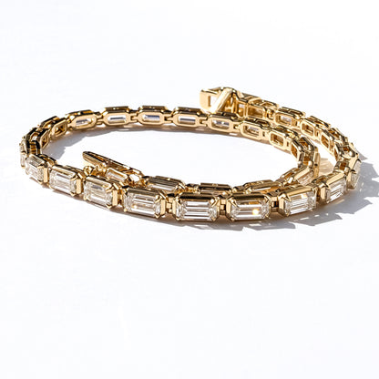 Baguette Tennis Bracelet in 14K Yellow Gold
