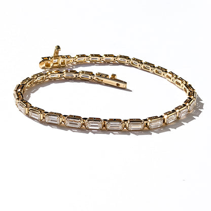 Baguette Tennis Bracelet in 14K Yellow Gold