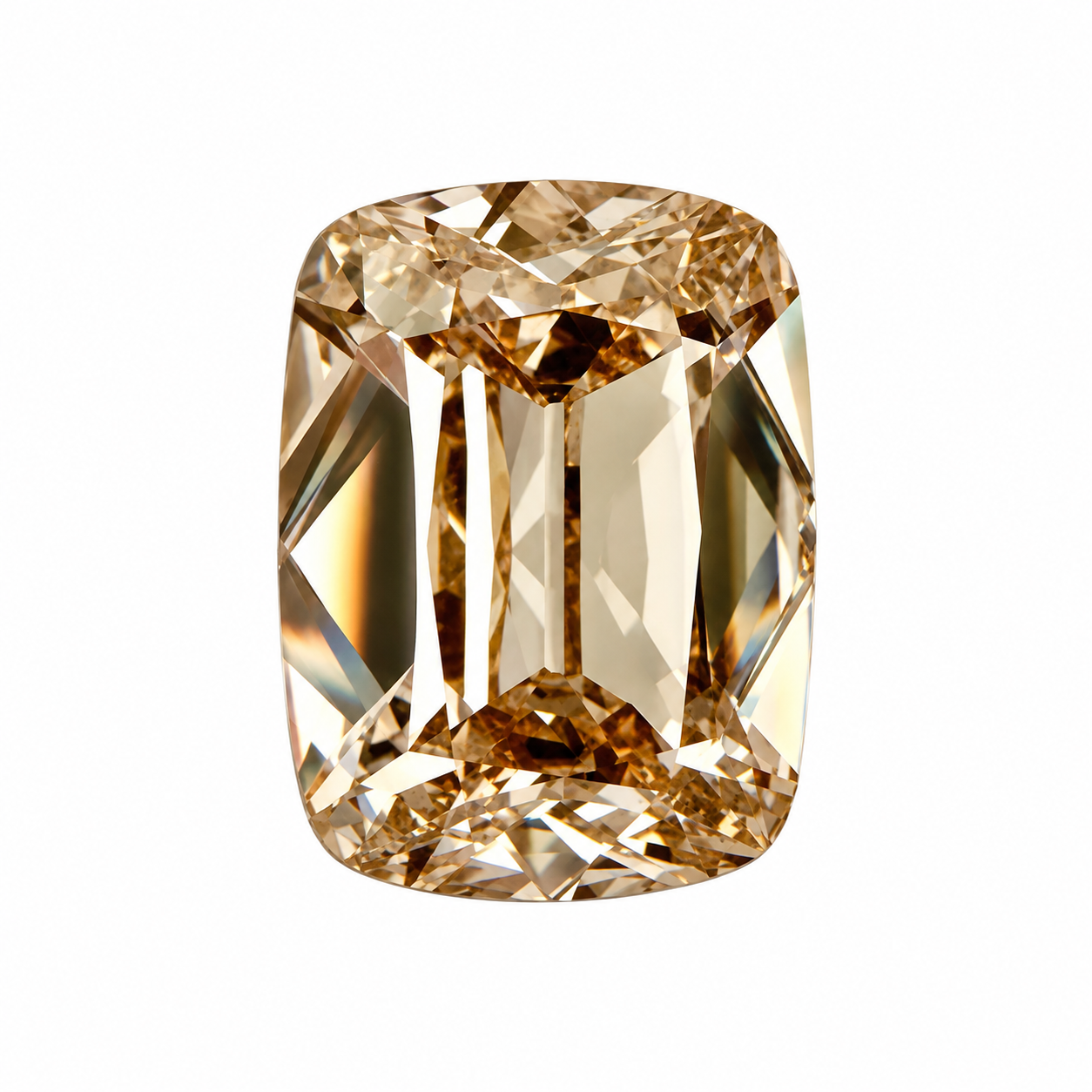 3.00ct Fancy Light Brown VS1 Antique Cut Cushion