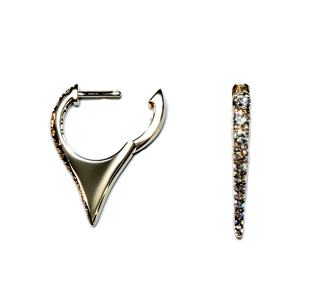 The Diamond Dagger Huggie Earrings