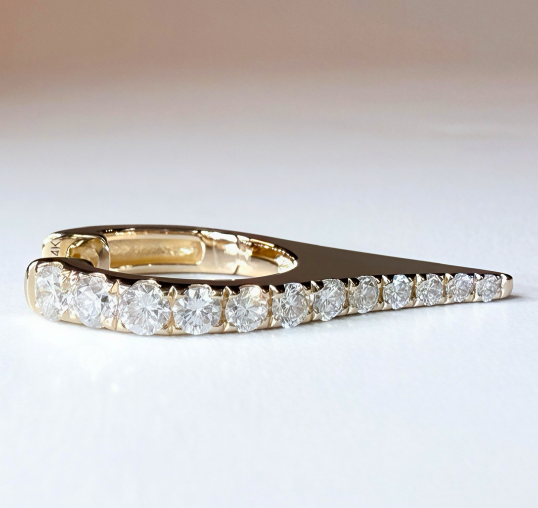 The Diamond Dagger Huggie Earrings