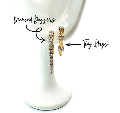 The Diamond Dagger Huggie Earrings