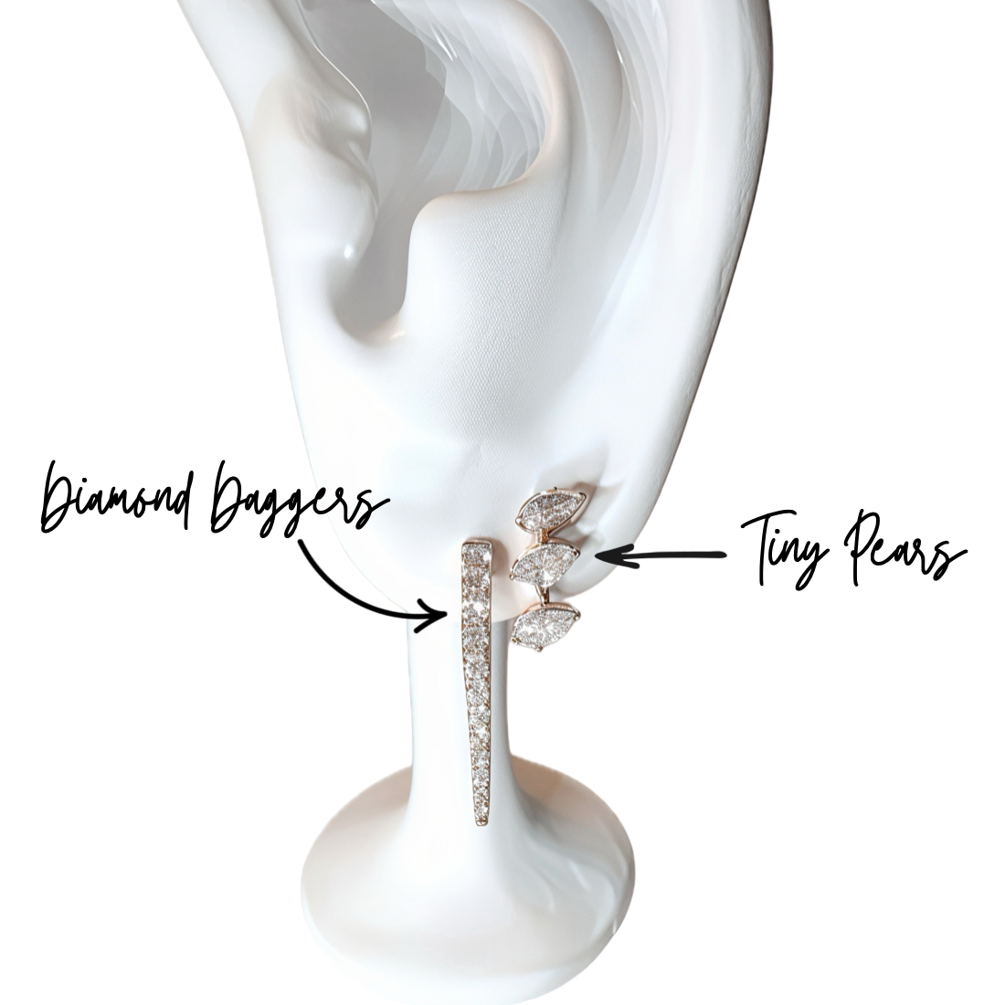 The Diamond Dagger Huggie Earrings