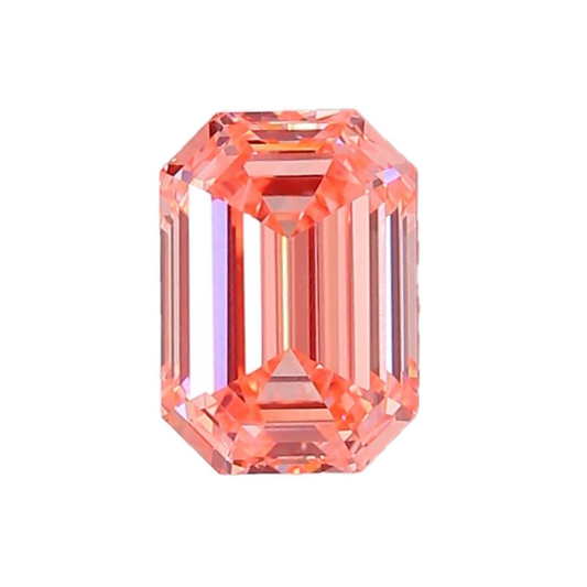 3.04ct Fancy Pink VVS2 IGI Certified Emerald Cut Lab Diamond