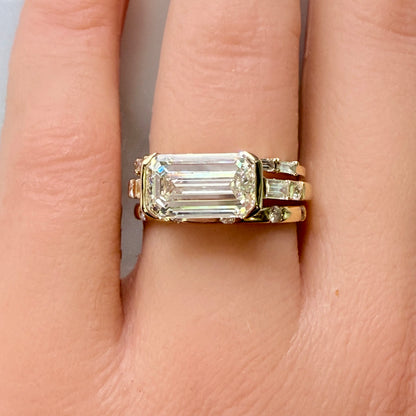 The Horizon East West Emerald Cut Ring