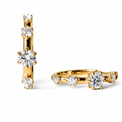 The Graduate Hoop Earrings in 14K Yellow Gold
