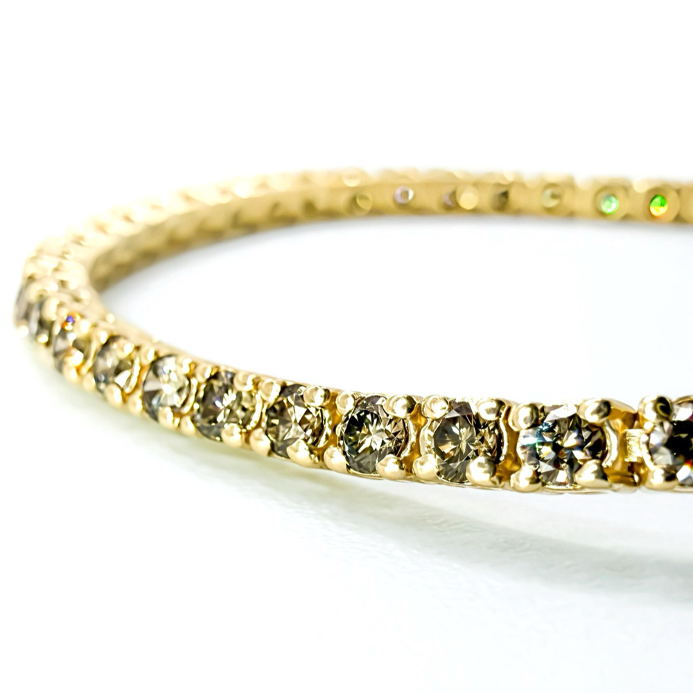 The Golden Hour Champagne Diamond Tennis Bracelet