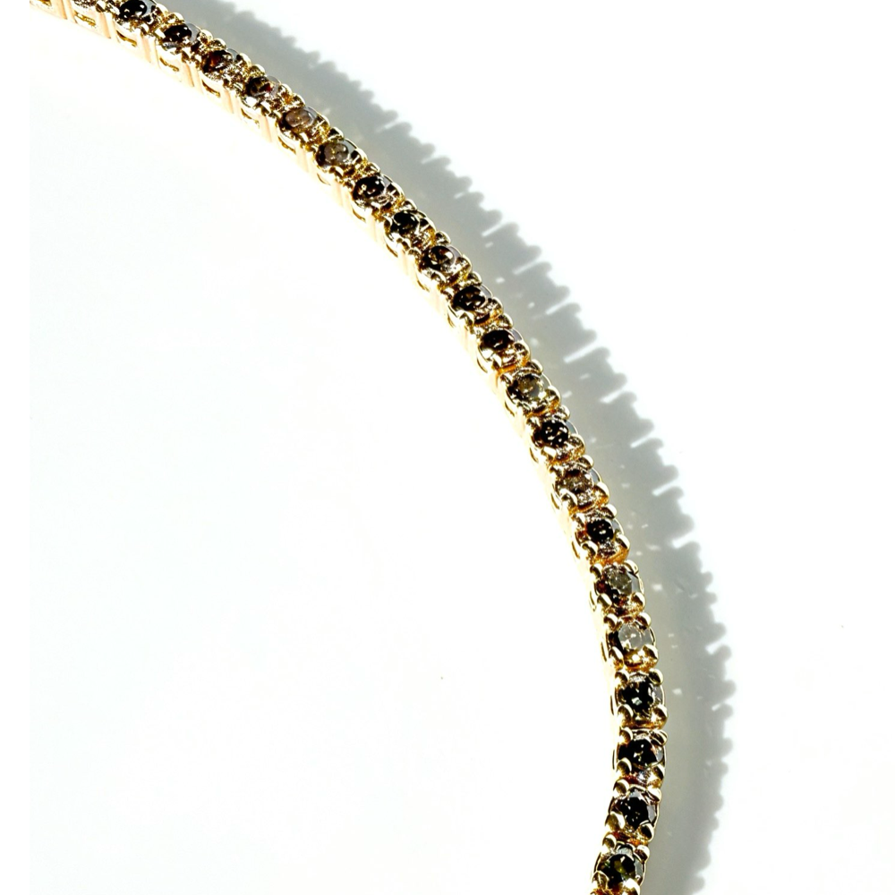 The Golden Hour Champagne Diamond Tennis Bracelet