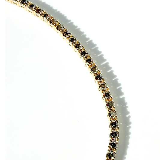 The Golden Hour Champagne Diamond Tennis Bracelet