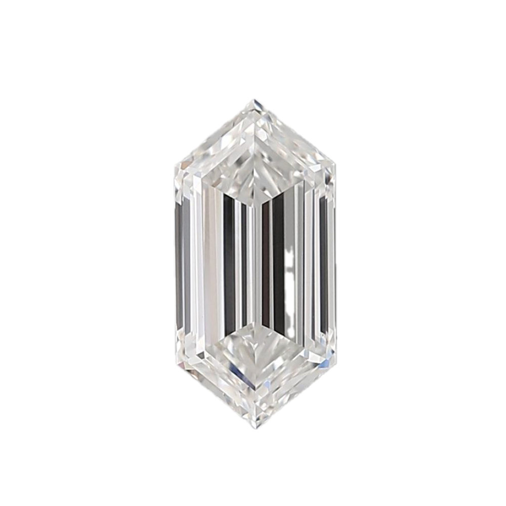 2.17ct F VVS2 IGI Certified Elongated Step Cut Hexagon Lab Diamond