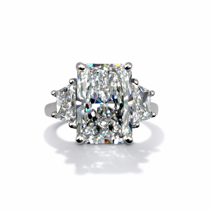 The Triple Threat 5.87ct Radiant Ring in Platinum