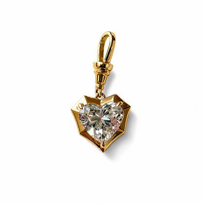 Heart On A Swivel Pendant, 14K Yellow Gold