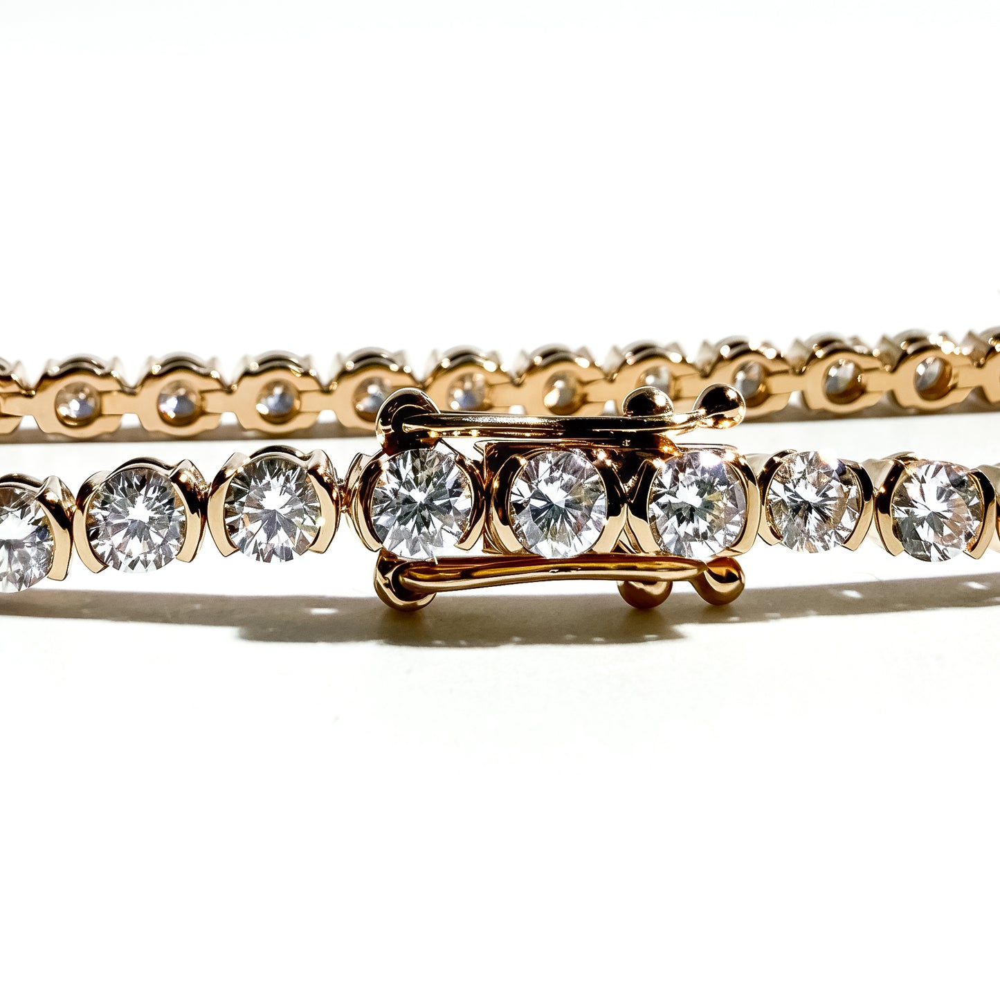 The Half Bezel Tennis Bracelet in 14K Yellow Gold