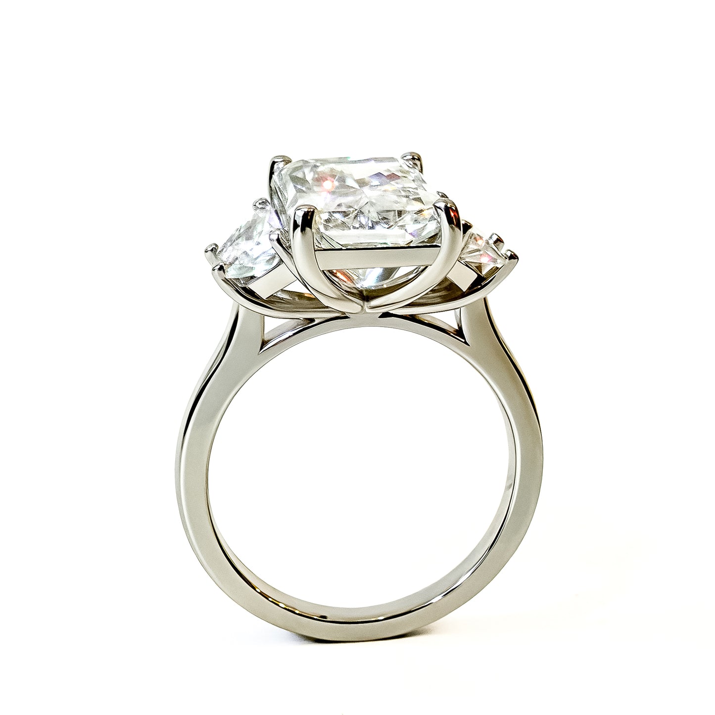 The Triple Threat 5.87ct Radiant Ring in Platinum