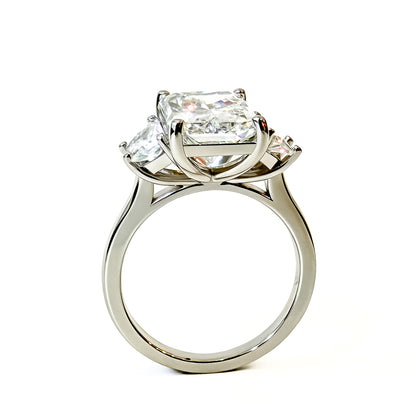 The Triple Threat 5.87ct Radiant Ring in Platinum