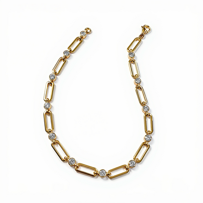 Bezel Paperclip Bracelet