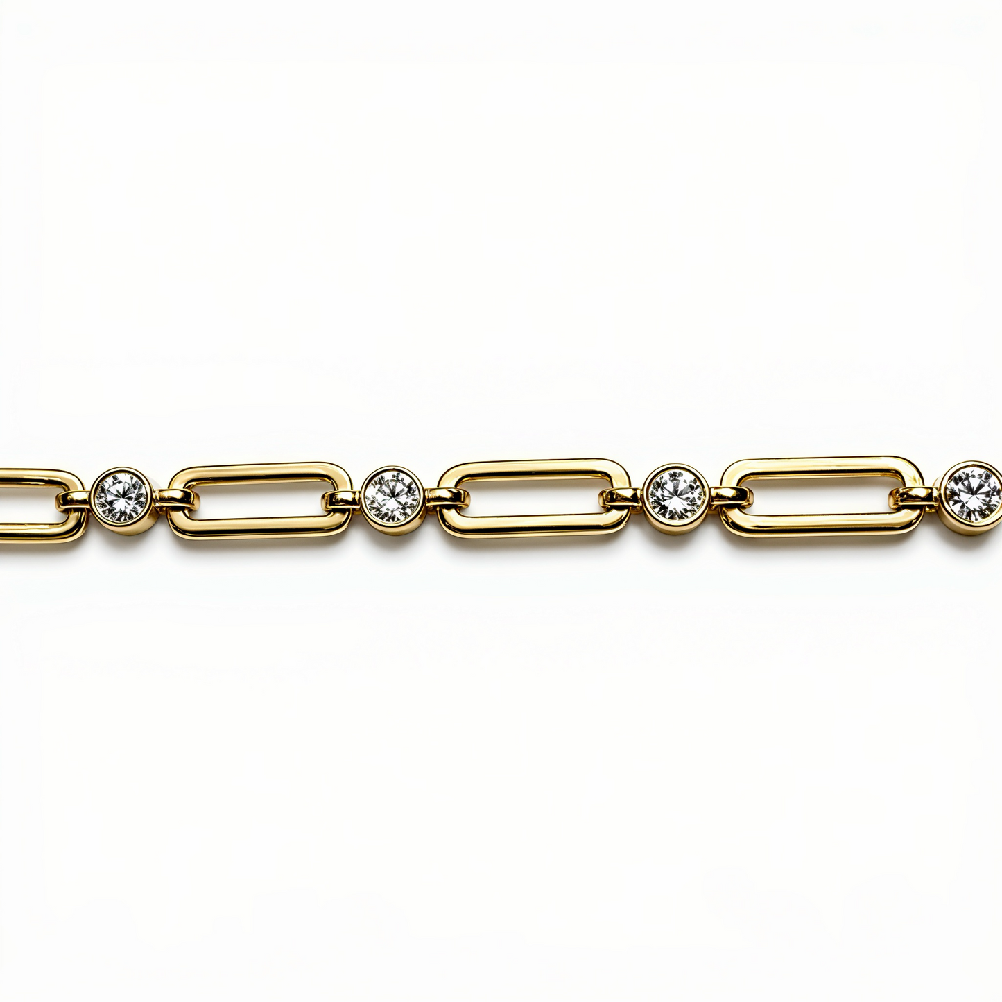 Bezel Paperclip Bracelet
