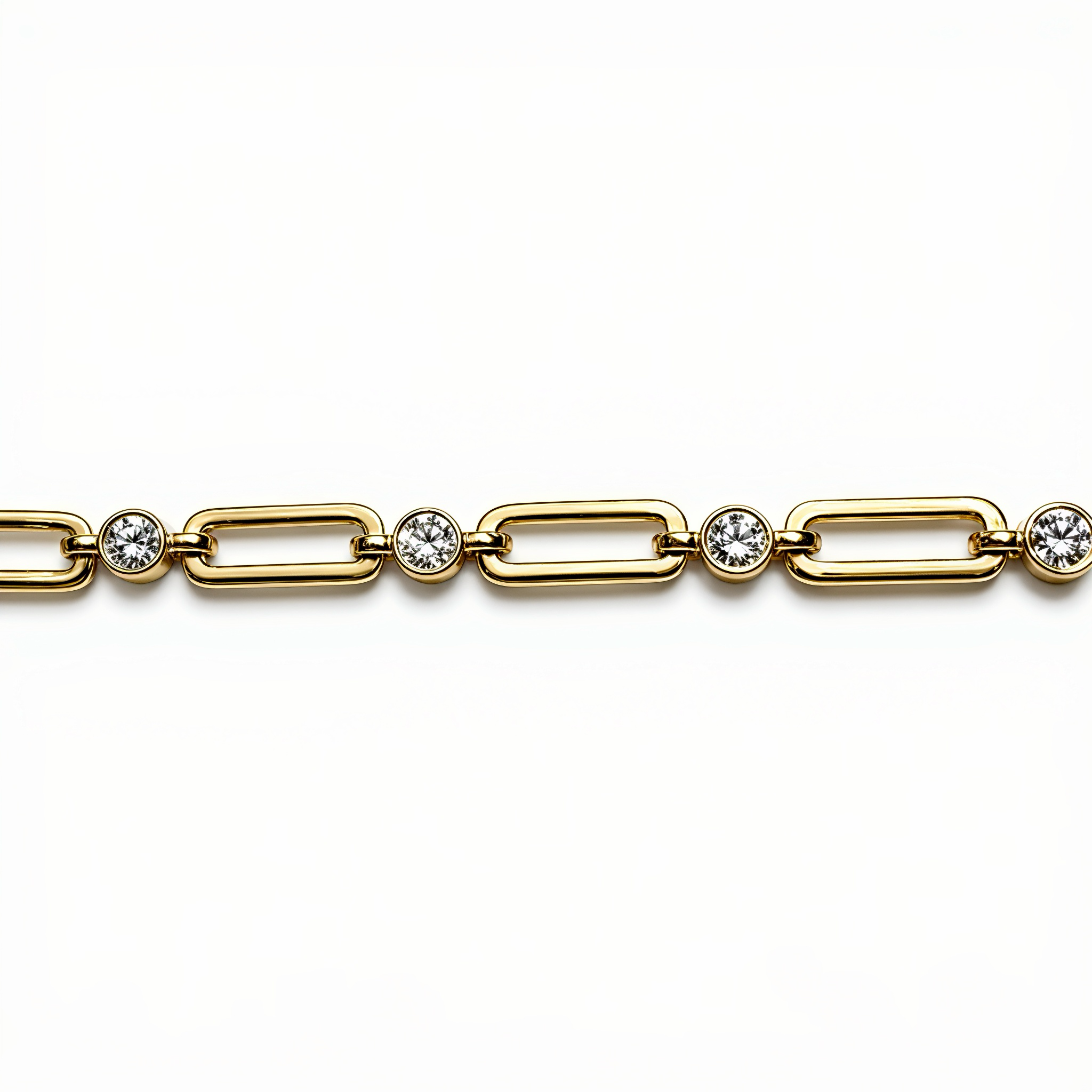 Bezel Paperclip Bracelet